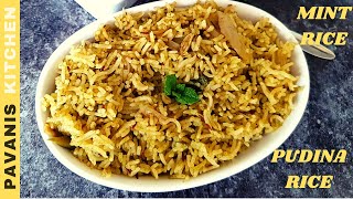 Simple and Tasty Pudina Rice Recipe  Mint Rice  Variety Rice Recipe [upl. by Blackington]