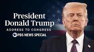 WATCH LIVE President Donald Trumps 2025 address to Congress  PBS News Special [upl. by Terchie49]