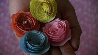 Como hacer Rosas de papel muy facil de hacer [upl. by Nhguav]