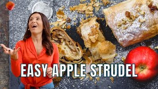 A Healthier Apple Strudel with Phyllo Dough  The Mediterranean Dish [upl. by Ruddie]