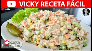 ENSALADA DE ATUN FACIL  VickyRecetaFacil [upl. by Kajdan990]