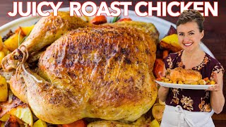 Juicy ROAST CHICKEN RECIPE  How To Cook a Whole Chicken [upl. by Ahsenauj63]