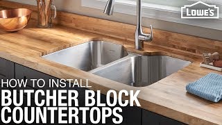 How To Install Butcher Block Countertops  DIY Kitchen Remodel [upl. by Sewole629]