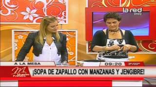 Receta Sopa de zapallo con manzanas y jengibre [upl. by Alit]