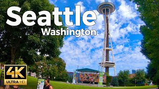 Seattle Washington Walking Tour 4k Ultra HD 60fps – With Captions [upl. by Ariak]