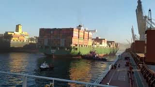 Two container ship cast on and cast off operation in Manzanillo port  Mexico 🇲🇽 [upl. by Aknayirp331]