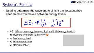 Using Rydbergs Formula [upl. by Young]