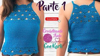 Blusa tejida a crochet  😍 Modelo quotBelaquot 😍 Parte 1  FACIL Y EN TODAS LAS TALLAS  Paso a Paso [upl. by Ander]