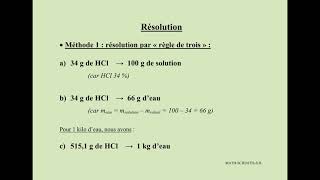 Calculer la molalité dune solution  Exercice 1 [upl. by Sells]