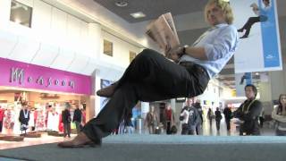 Guerilla Marketing  KLM Economy Comfort Product with Ramana at Manchester Airport [upl. by Stauffer512]