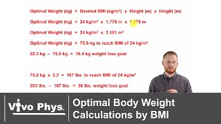 Optimal Body Weight Calculations by BMI [upl. by Erait]