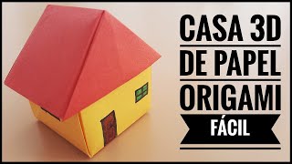 🏠 Cómo hacer una CASA de papel 3D Fácil ✅  Casas de Origami🏡 [upl. by Lowson]