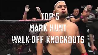 King of Walk Offs Mark Hunt TOP 5 KNOCKOUTS in UFC MMA Combat Life [upl. by Ketchum736]