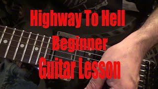 ACDC Highway To Hell Chords Beginner Lesson [upl. by Bathsheba]