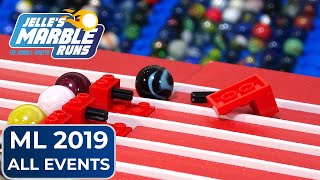 Marble Race Marble League 2019 All Events [upl. by Annoled]