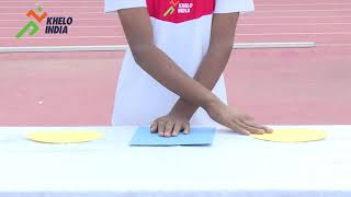 PLATE TAPPING Coordination Test Khelo India Fitness Assessment  HINDI [upl. by Airdnoed]