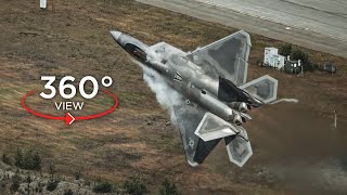 F22 Raptor Demonstration Profile  360 VR Edition [upl. by Vergos641]