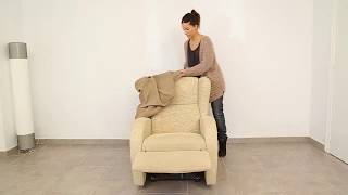 How to Put a Recliner Chair Cover Easily  Homescapes [upl. by Yralih]