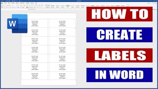 How to make labels in Word  Microsoft Word tutorial [upl. by Ecirted932]