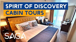 Saga Spirit of Discovery Suite Balcony Single and Deluxe Cabin Tours [upl. by Hillard]