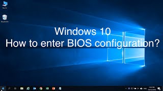 Windows 10  How to Enter BIOS Configuration  ASUS SUPPORT [upl. by Tacita159]