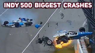 Indy 500 Biggest Crashes Compilation [upl. by Aihsekal230]