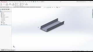 Creating a simple channel shape in Solidworks using the Weldments tab [upl. by Prevot]