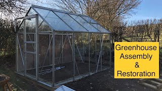 Greenhouse Assembly amp Restoration  Aluminium 6x8 [upl. by Yorker]