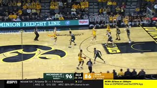 Michigan State vs Iowa CRAZY Ending  2023 College Basketball [upl. by Omixam128]