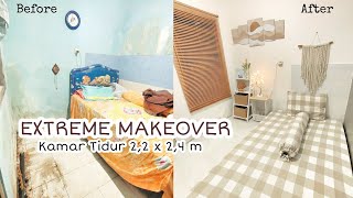 EXTREME MAKEOVER KAMAR SEMPIT 22 X 24 METER  Ganti Kasur Royal Foam  Low Budget From Shopee [upl. by Kareem]