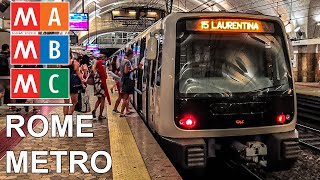 🇮🇹 Rome Metro  All the Lines A  B  C  Metro di Roma  Tutte le Linee 4K 2020 [upl. by Loise]