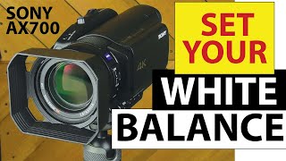 Sony FDR AX700 How to Set Your White Balance Tutorial [upl. by Berfield]