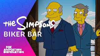 Chalmers amp Skinner Find A Biker Bar  Season 32 Ep 8  The Simpsons [upl. by Hsekin901]