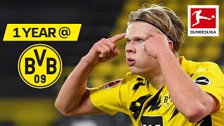 Erling Haalands First Year at Borussia Dortmund  Goals Records amp More [upl. by Bixler]