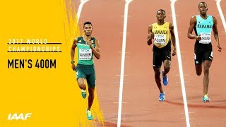 Mens 400m Final  IAAF World Championships London 2017 [upl. by Rebeh]