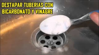 Desatascar tuberías con bicarbonato y vinagre 🪠🚽 [upl. by Anawek512]