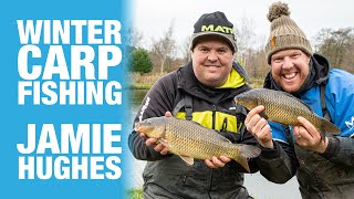 How To Catch Carp From A FROZEN LAKE in Winter  Jamie Hughes Match Fishing Tips [upl. by Lyudmila]