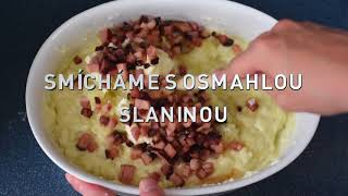 Recept na halušky s bryndzou a slaninou 60s video [upl. by Laoj160]