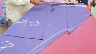 Simple Joint Salwar Cutting Method PatternHow To Cut Salwar KameejKameez [upl. by Lativa635]