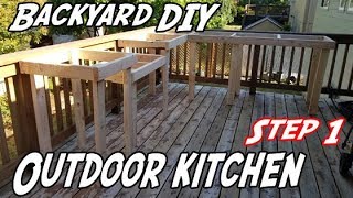 DIY Outdoor Kitchen  How to build an outdoor kitchen  How to build an outdoor kitchen on a budget [upl. by Lipski932]