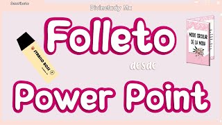 COMO HACER UN FOLLETO CREATIVO EN POWER POINT DIPTICO [upl. by Attenrev]