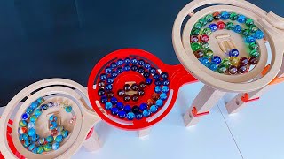 Marble Run Race ASMR Hape Quadrilla Course ☆ Rolling Ball Part 4 [upl. by Corel]