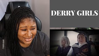 Derry Girls Being Hilarious American Reaction [upl. by Iew]