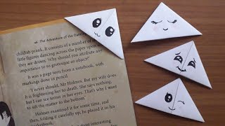 Easy DIY origami corner bookmarks  no glue  easy paper crafts by 10 Crafty Fingers [upl. by Magnolia443]