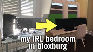 i built my IRL room in bloxburg [upl. by Kimbra148]