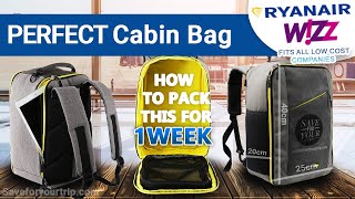 Cabin Bag RyanairWizzAir ✈️  How to Pack a Backpack for a WEEK [upl. by Selda]