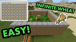 SIMPLE 121 AUTOMATIC WHEAT FARM TUTORIAL in Minecraft Bedrock MCPEXboxPS4SwitchWindows10 [upl. by Muller]