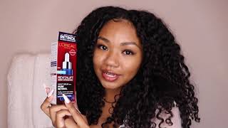 NikikoBurnett Reviews LOreal Paris Pure Retinol Night Serum  How to use Retinol [upl. by Htebirol926]