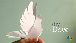 DIY Dove  Paper Craft with Templates [upl. by Aicirtac]