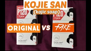 ORIGINAL vs FAKE KOJIE SAN kojic acid soap [upl. by Zelda]